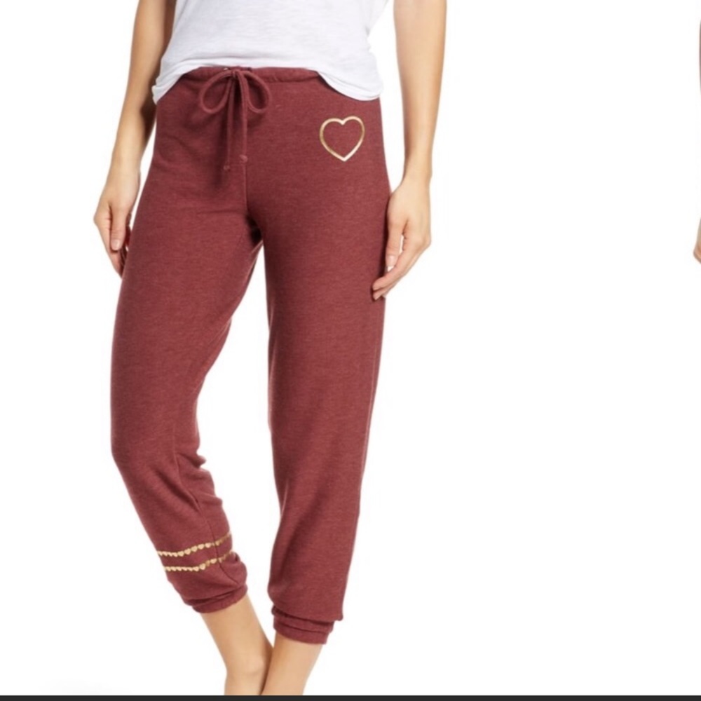 Chaser Cozy Golden Heart Jogger Pants